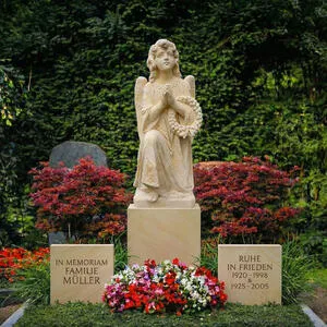 Kalina Antiker Engelgrabstein aus Sandstein für eine Doppelgrabstätte