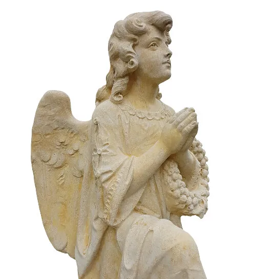 Antiker Engelgrabstein für ein Urnengrab aus Sandstein - Kalina (Detailansicht) 