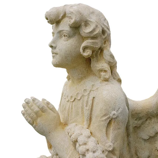 Antiker Engelgrabstein für ein Urnengrab aus Sandstein - Kalina (Detailansicht) 