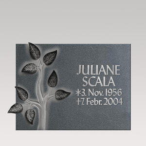 Annot Besondere Gedenkplatte Urnengrab in Granit mit Lebensbaum & Schrift