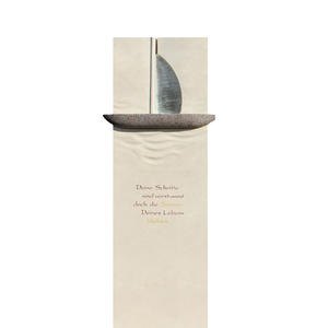 Briona Besondere Grabstele Granit mit Boot