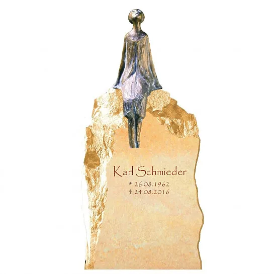 Papyrus : Besonderer Bronze Urnengrabstein Claire (Schriftbeispiel 5 von 6)