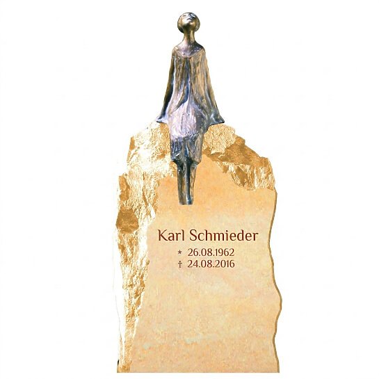 Philospopher : Besonderer Bronze Urnengrabstein Claire (Schriftbeispiel 6 von 6)