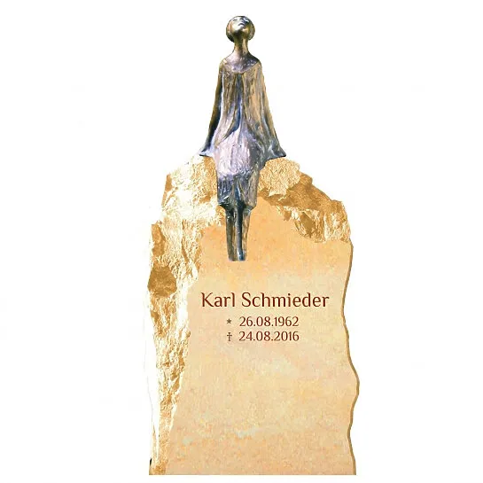 Philospopher : Besonderer Bronze Urnengrabstein Claire (Schriftbeispiel 6 von 6)