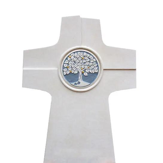 Solem – Denkmal Für Doppel & Familien Grab mit Baum Muster