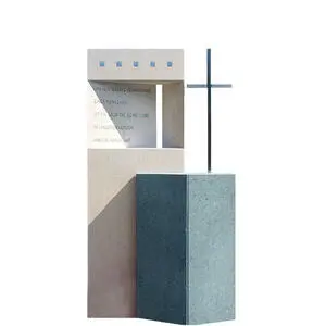 Gaudeamus Designergrabstein Für Urnengrab Modern mit Kreuz