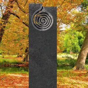 IL Turno Doppelgrabmal Granit Modernes Design Spirale
