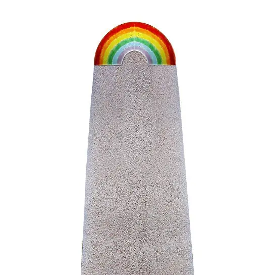 Lucca Arco – Doppelgrabmal Kalkstein mit Glas Regenbogen