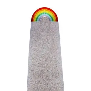 Lucca Arco Doppelgrabmal Kalkstein mit Glas Regenbogen