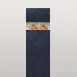 Carisso Legno Doppelgrabstein Granit Schwarz mit Holz