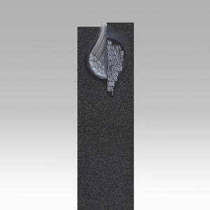 Fleurie Doppelgrabstein Granit Schwarz Modern mit Flã¼gel