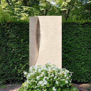 Mondrian Doppelgrabstein Kalkstein modern bestellen