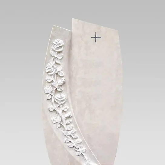 Fiore – Doppelgrabstein Naturstein mit Rosen Gestaltung