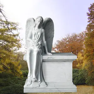Cerina Grabstein mit sitzendem Engel