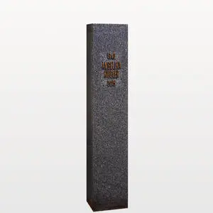 Stylus Einzelgrab Stele aus Schwarzem Granit & Bronze Inschrift