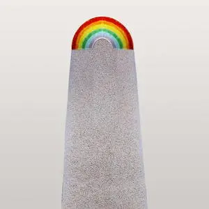 Lucca Arco Einzelgrabmal Kalkstein mit Glas Regenbogen