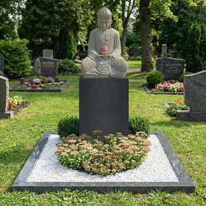 Teratei Einzelgrabstein buddhistisch aus Granit & Basanit