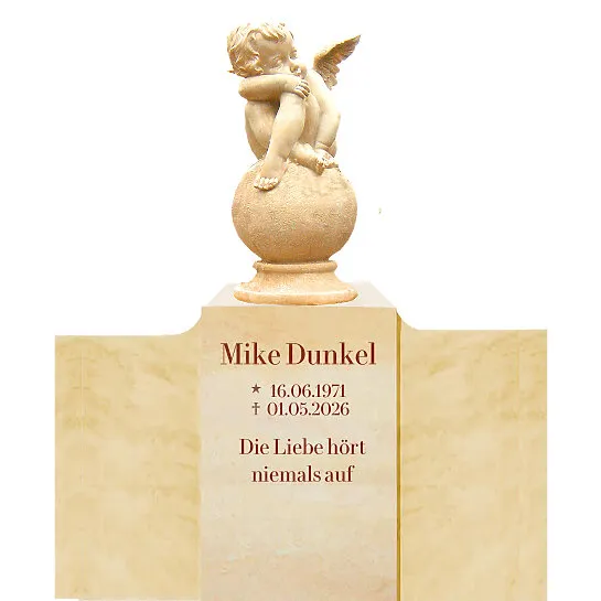Le Jeune Deck : Engel Doppelgrabmal Serius (Schriftbeispiel 2 von 5)
