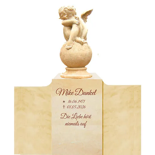 Great Vibes : Engel Doppelgrabmal Serius (Schriftbeispiel 1 von 5)