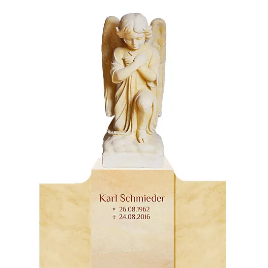 Philospopher : Engel Grabstein aus Sandstein Einzelgrabstein Kalus (Schriftbeispiel 6 von 7)