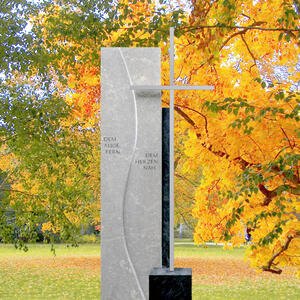 Sidero Gedenkstein Für Urnengrab mit Kreuz Kaufen
