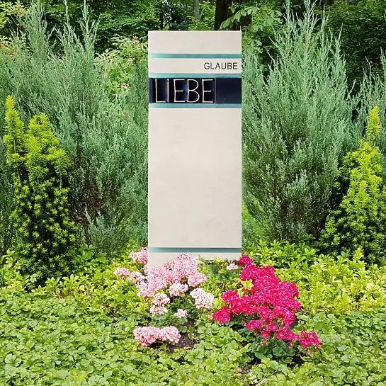 Tesoro – Gedenkstein Modern Farbig mit Inschrift