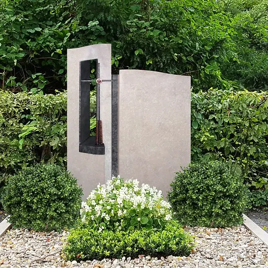 Solem – Grabdenkmal Familiengrab Naturstein Zweiteilig
