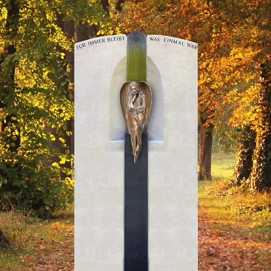 Serena – Grabdenkmal Kalkstein mit Bronze Engel Statue Kaufen