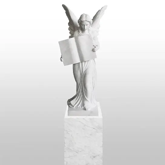 Teresa – Grabdenkmal Marmor Weiss Grab Engel Statue