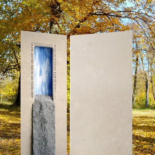 Fluis Petram – Grabmal Doppelgrab Zweiteilig Farbe Design