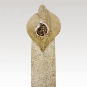 Vincent Grabmal für Urnengrab aus Kalkstein mit Fossil online