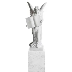 Teresa Grabmal Weiße Marmor Engelskulptur Frau mit Flügeln