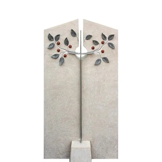 Albero Sacro – Grabstein Doppelgrab mit Blättern Und Früchten