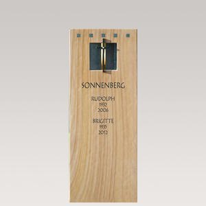 Savio Grabstein Doppelgrab Quarzit Holz Design