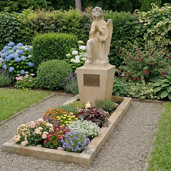 Grabstein Engel nach antiker Vorlage 19. Jhdt. für ein Einzelgrab - Kalina il bello (Detailansicht) 