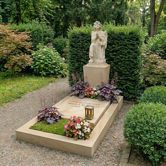 Grabstein Engel nach antiker Vorlage 19. Jhdt. für ein Einzelgrab - Kalina il bello (Detailansicht) 