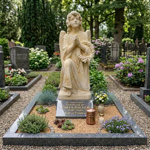 Kalina il Bello Grabstein Engel nach antiker Vorlage 19. Jhdt. für ein Urnengrab