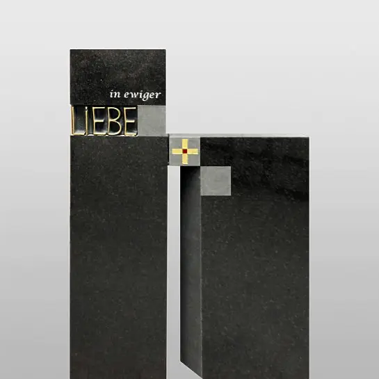 Lumero – Grabstein Granit Modern Bronze Schrift Liebe