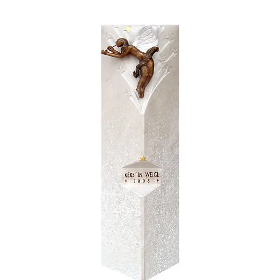Indriel – Grabstein mit Bronze Engelfigur kaufen