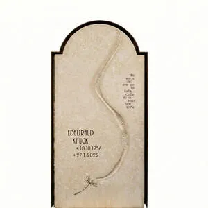 Pisano Corte Grabstein mit Lebenslinie und Rahmen aus Cortenstahl