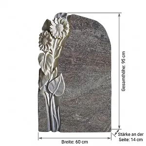 Grabstein mit Abmessungen