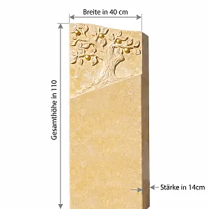 Grabstein mit Abmessungen