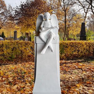 Raphael Grabstein Weisser Marmorengel Für Urnengrab