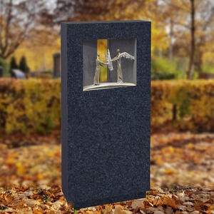 Spiritus Eridani Granit Einzelgrabstein mit Bronze Ornament Engel