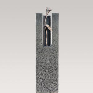 Celenta Flora Granit Grabstein Stele Doppelgrab mit Calla