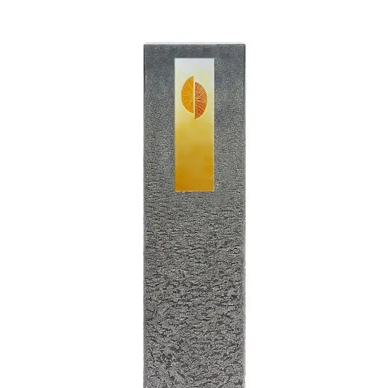 Celenta Cruzis – Granit Grabstein Stele Einzelgrab mit Glas Kreuz
