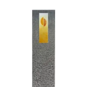 Celenta Cruzis Granit Grabstein Stele Einzelgrab mit Glas Kreuz