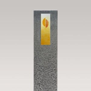 Celenta Cruzis Granit Grabstein Stele Urnengrab mit Glas Kreuz