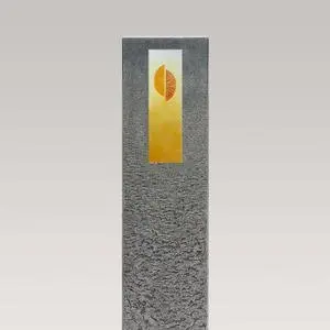 Celenta Cruzis Granit Grabstein Stele Urnengrab mit Glas Kreuz