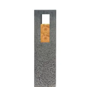 Celenta Legno Granit Grabstein Stele Urnengrab mit Holz